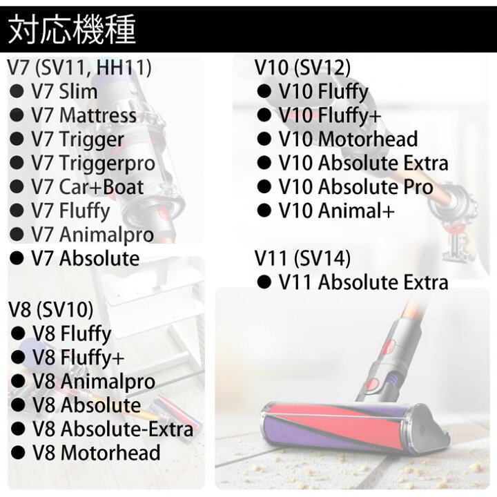 楽天市場】ダイソン v7 v8 v10 v11 LED ソフトローラークリーナー 