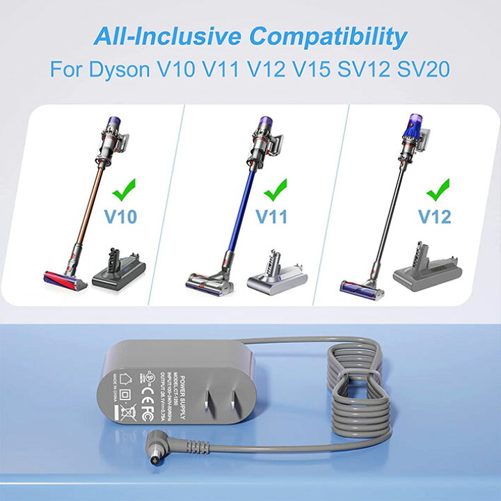 楽天市場】ダイソン 掃除機 チャージャー v10 v11 v12 v15 互換 充電 