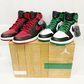 NIKE ナイキ 371381-991 AIR JORDAN DMP 1 RETRO HIGH エアジョーダン1 レトロ ハイ 二足セット ブルズ＆セルティックス ホワイト×ブラック レッド×ブラック size28.5cm【中古】 rm