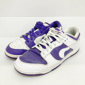 NIKE ナイキ WMNS Dunk Low Made You Look ダンクロー スニーカー ホワイト×バーシティパープル×バーシティメイズ size28.0cm【中古】 rm