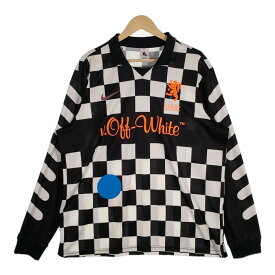 NIKE ナイキ 18SS OFF-WHITE オフホワイト Football Jersey フットボールジャージ チェッカーフラッグ Size L【中古】 rf