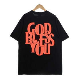 GOD BLESS YOU ゴッドブレスユー 23SS プリントTシャツ ブラック ネオンオレンジ Size XXL【中古】 rf