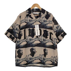 WACKO MARIA ワコマリア TUPAC S/S HAWAIAN SHIRTS ハワイアンシャツ 半袖 2PAC ベージュ Size L【中古】 rf