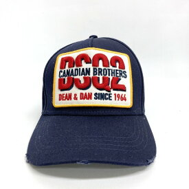 DSQUARED2 ディースクエアード BASEBALL CAP 刺繍 ベースボールキャップ S82BC0196/SJ08C00001SS19 ネイビー 【中古】 rm