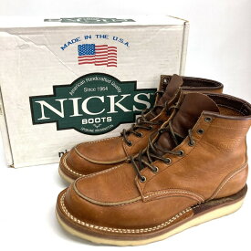 NICKS ニックス BOOTS ブーツ MOC モック TOBACCO VIBRAM ビブラムソール ブラウン size9 1/2D【中古】 rm