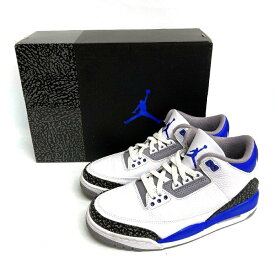 NIKE ナイキ CT8532-145 AIR JORDAN 3 RETRO RACER BLUE ホワイト×ブルー×ブラック size25.5cm【中古】 rm