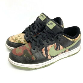 NIKE ナイキ DH0957-001 DUNK LOW SE BLACK MULTI CAMO ダンクローSE マルチカモ グリーン size28cm【中古】 rm