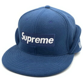 SUPREME シュプリーム 17AW Ear Flap New Era Polartec イヤーフラップ ボックスロゴ ニューエラキャップ ポーラテック ブルー Size 7 3/8【中古】 rf