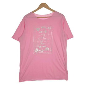lucien pellat-finet ルシアンペラフィネ トランプ プリント カットオフTシャツ ピンク Size M【中古】 rf