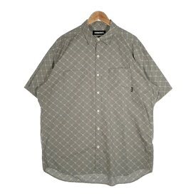 NEIGHBORHOOD ネイバーフッド 22SS モノグラム ショートスリーブシャツ グレー 221TSNH-SHM07 Size XL【中古】 rf