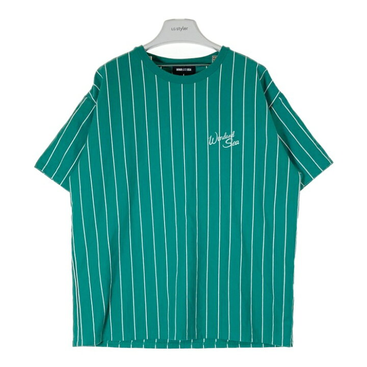 楽天市場】WINDANDSEA ウィンダンシー 筆記体ロゴ ストライプ Tシャツ  