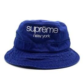 SUPREME シュプリーム 24SS Chino Twill Crusher チノツイル クラッシャーハット バケット ネイビー USA製 Size M/L【中古】 rf