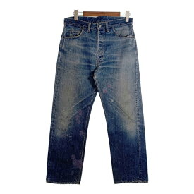60's LEVI'S リーバイス 501 BIG E テーパードデニムパンツ インディゴ 両面タブ Size 実寸 33×28【中古】 rf