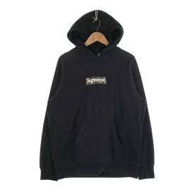 SUPREME シュプリーム 19AW Bandana Box Logo Hooded Sweatshirt バンダナボックスロゴ プルオーバースウェットパーカー フーディ ブラック Size L【中古】 rf