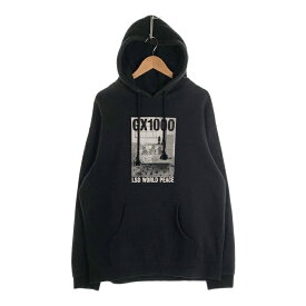 GX1000 ジーエックスセン LSD WORLD PEACE Hooded Sweatshirt プルオーバースウェットパーカー フーディ ブラック Size L【中古】 rf