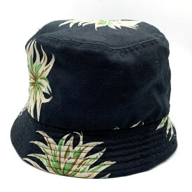 CALEE キャリー 21SS flower pattern linen bucket hat フラワーパターン リネン バケットハット ブラック【中古】 rf