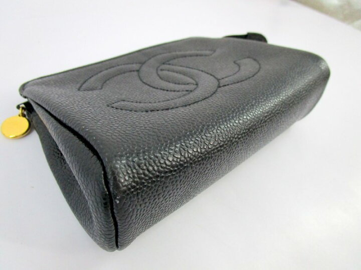 楽天市場】☆ CHANEL シャネル ココマーク キャビアスキン ポーチ 