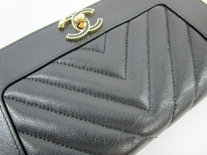 楽天市場】☆ CHANEL シャネル マドモアゼル シェブロン ラウンド 