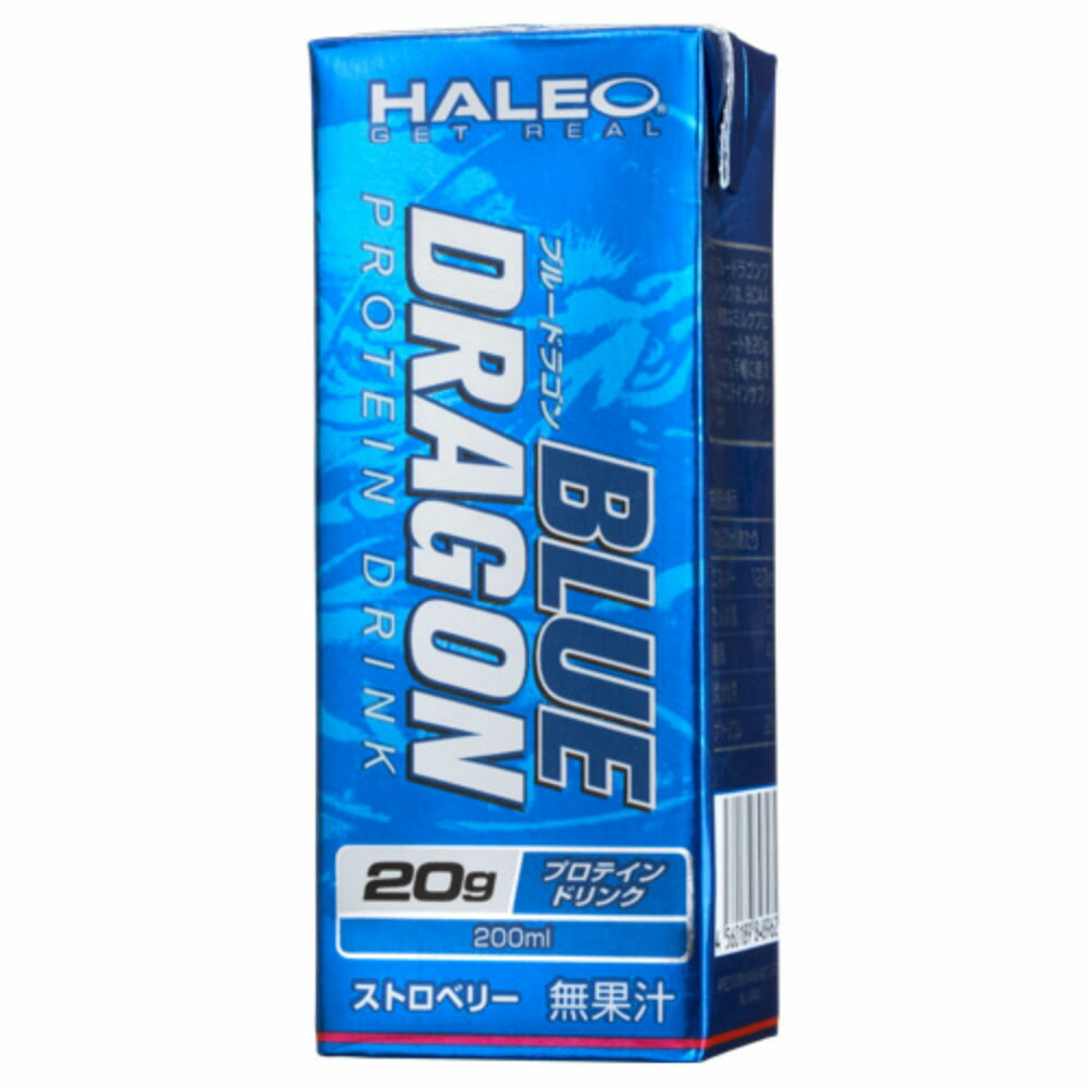 HALEO(ハレオ) BLUE DRAGON(ブルードラゴン） プロテインドリンク　ストロベリー味 200ml×24本