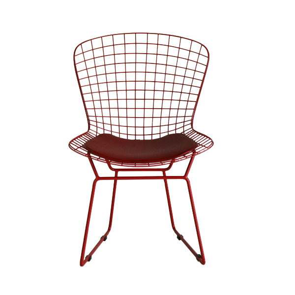 訳あり 送料無料 新品 クッション付き ワイヤーチェア ハリーベルトイア 椅子 イス いす チェア レッド 赤 RED