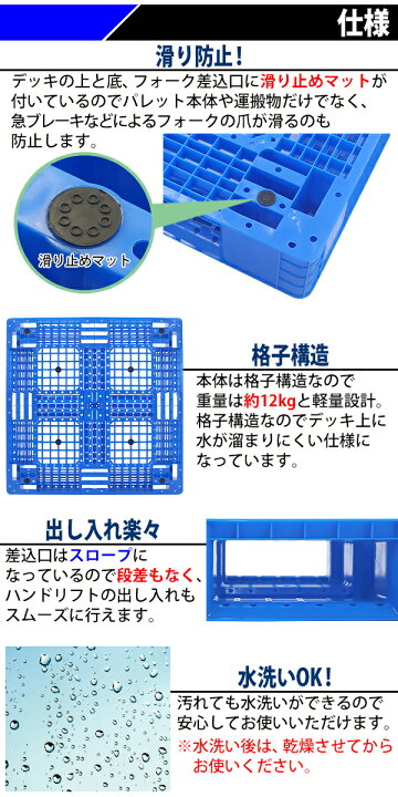 楽天市場】送料無料 プラスチックパレット ハイグレードモデル 