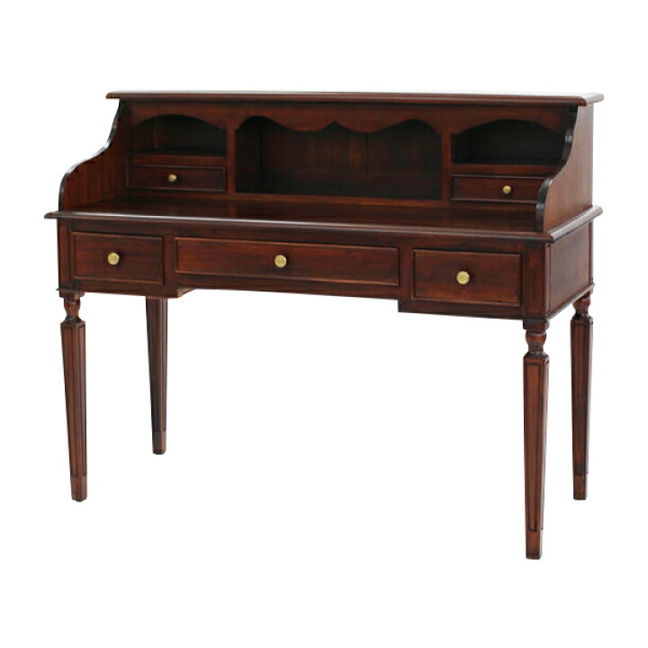 楽天市場】送料無料 新品 マホガニー無垢材 デスク ライティングデスク  