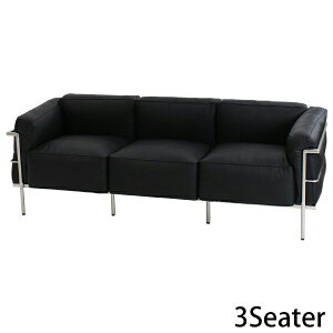 訳あり 送料無料 新品 コルビジェデザイン コルビュジェデザイン コルビジエデザイン コルビュジエデザイン LC3 COMFORT 3P ブラック 3人掛け トリプルソファ 本革 モダン 家具 おしゃれ ソファ