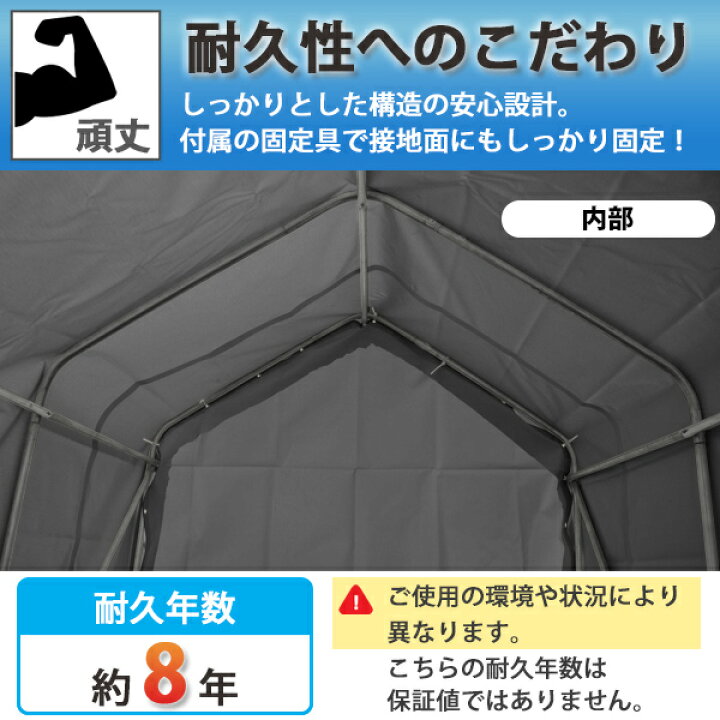 楽天市場】送料無料 サイクルガレージ 3台用 約幅1830×奥行1830×高さ 