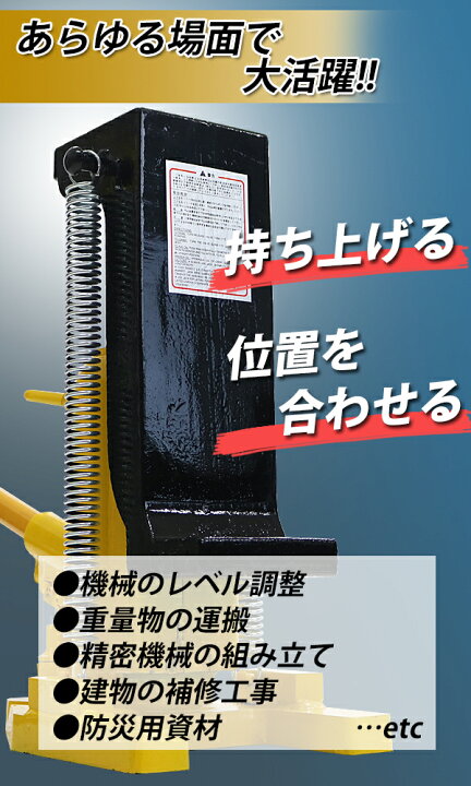 楽天市場】ジャンク品 送料無料 油圧式 爪付きジャッキ 爪部約25t 頭部 