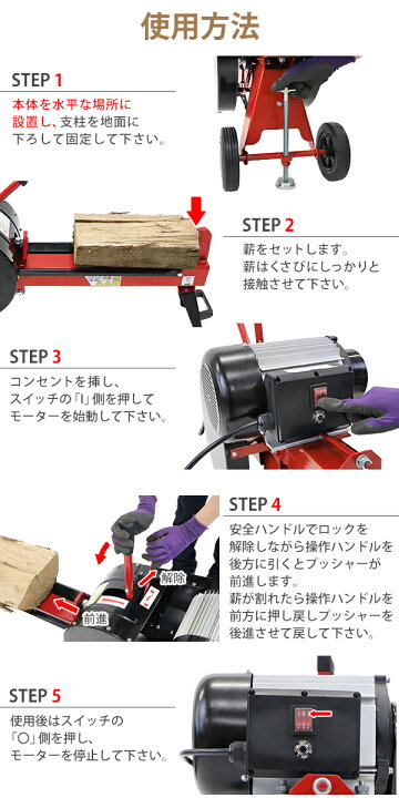 楽天市場】送料無料 高速薪割り機 電動薪割り機 薪割り機 ログ 