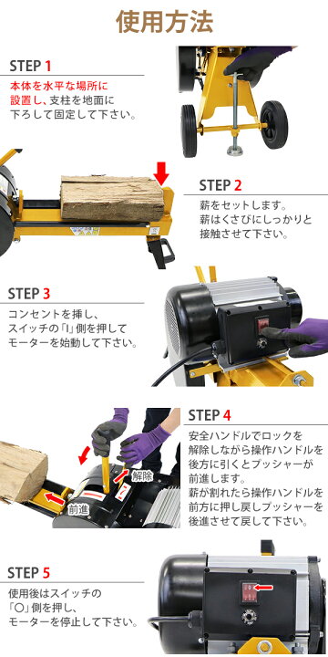 楽天市場】送料無料 高速薪割り機 電動薪割り機 薪割り機 ログ 