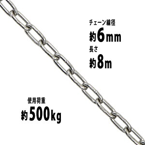  XeX`F[ `F[ a6mm gp׏d500kg 8m SUS304 JISKi XeX   ݂ `F[XO XO`F[ N`F[ `FC  N[