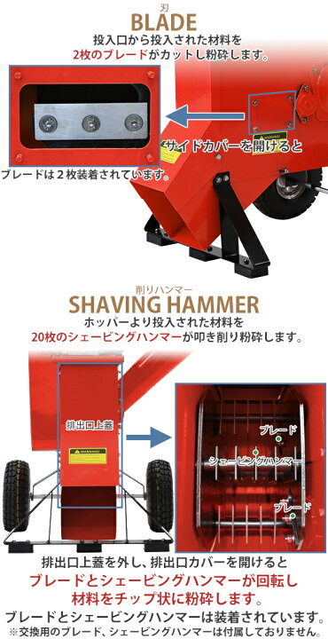 楽天市場】送料無料 粉砕機 ウッドチッパー ガーデンシュレッダー 
