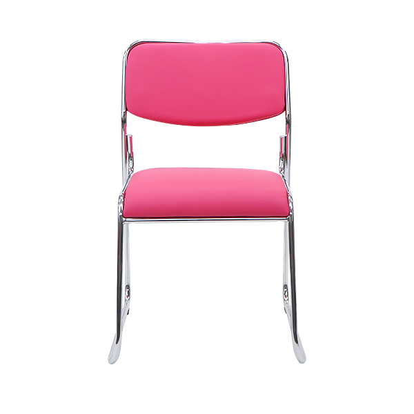 送料無料 新品 4脚セット ミーティングチェア 会議イス 会議椅子 爆買い送料無料 スタッキングチェア パイプ椅子 パイプチェア パイプイス ピンク