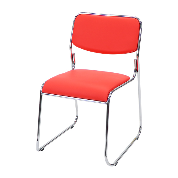 送料無料 新品 ミーティングチェア 会議イス 会議椅子 パイプチェア スタッキングチェア パイプ椅子 パイプイス NEW 価格 交渉 送料無料 レッド