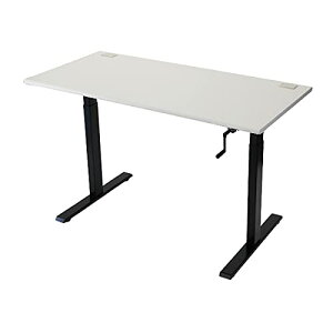 送料無料 昇降デスク 手動 W1400×D700×H735〜1185mm 耐荷重約70kg(脚部) スタンディングデスク 上下昇降デスク 手動昇降 上下昇降 昇降デスク 高さ 調整 エルゴノミクス オフィスデスク 昇降式デス