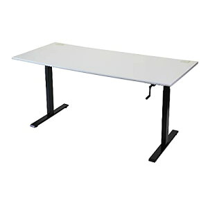 送料無料 昇降デスク 手動 W1800×D800×H735〜1185mm 耐荷重約70kg(脚部) スタンディングデスク 上下昇降デスク 手動昇降 上下昇降 昇降デスク 高さ 調整 エルゴノミクス オフィスデスク 昇降式デス