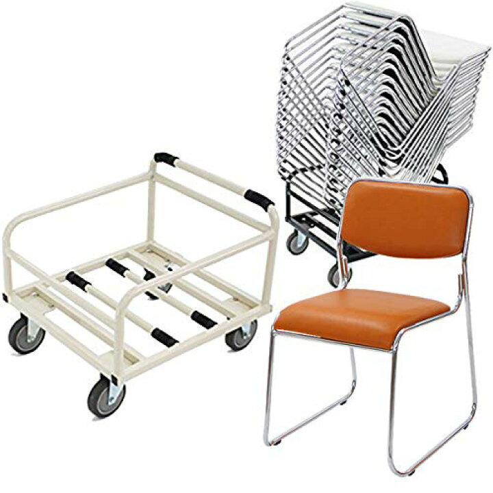 楽天市場】送料無料 新品 12脚セット+収納台車 カラー選択可能 