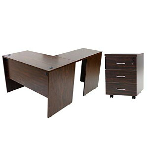 送料無料 選べる4カラー&右用左用 ワークデスク L字型 3段 サイドチェスト 約W120×D160×H74 幕板 ゲーミングデスク L字デスク L型 サイドデスク 連結 オフィスデスク パソコンデスク PCデスク