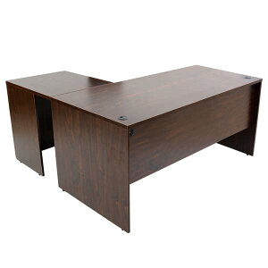 送料無料 選べる4カラー&右用左用 ワークデスク L字型 約W160×D150×H74 幕板 ゲーミングデスク L字デスク L型 サイドデスク 連結 オフィスデスク エグゼクティブ パソコンデスク PCデスク 約W160