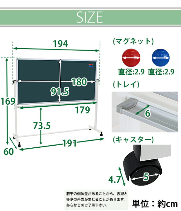 楽天市場】訳あり 送料無料 新品 グリーンボード チョークボード 