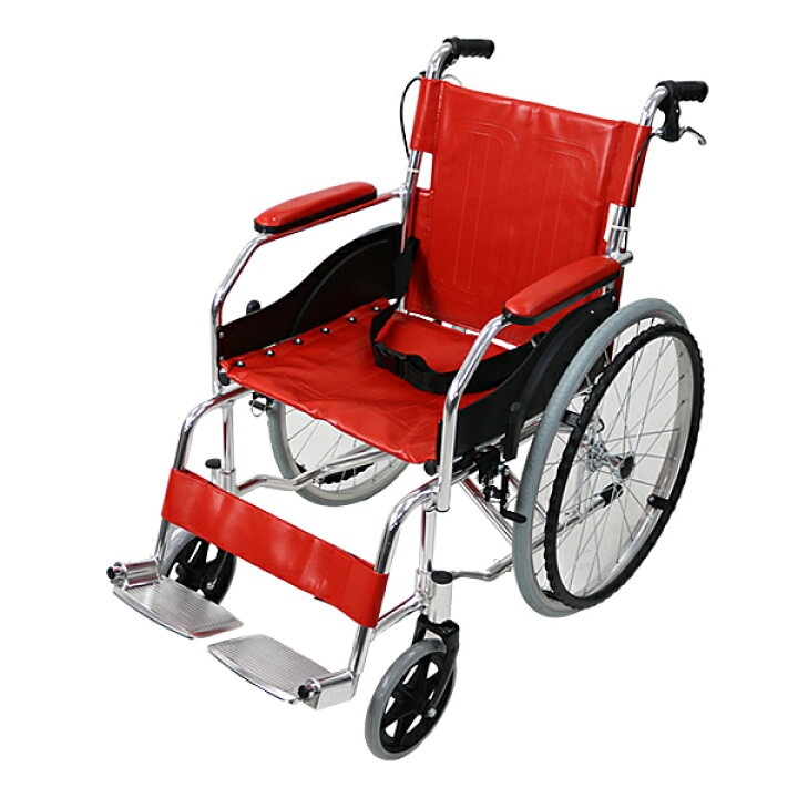 楽天市場】送料無料 車椅子 アルミ合金製 赤 約11kg TAISコード取得済 