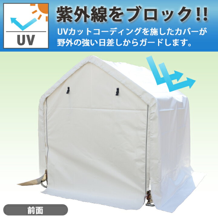 楽天市場】送料無料 サイクルガレージ 3台用 約幅1830×奥行1830 