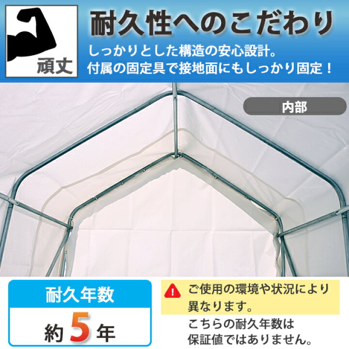 楽天市場】送料無料 サイクルガレージ 3台用 約幅1830×奥行1830×高さ