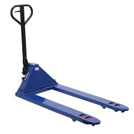 送料無料 ハンドリフト 幅広約685mm フォーク長さ約1210mm 約2t 約2.0t 約2000kg 青 油圧式 ダブルローラ…