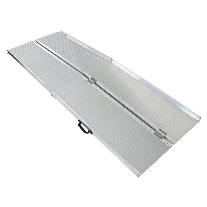 楽天市場 送料無料 アルミスロープ スロープ長さ約214cm 幅約72 5cm 耐荷重約270kg 工事不要 完成品 組立不要 介護用品 脱輪防止 スロープ 車椅子用 車イス用 車いす用 バリアフリー アルミ 簡易 階段 段差解消 介護用スロープ 台車用スロープ 折り畳み 折りたたみ