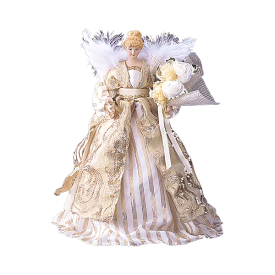 クリスマス　装飾　40cmフェザーウィングエンゼル　美しい天使のフィギュア　クリスマス・雪の中でも映える　人形