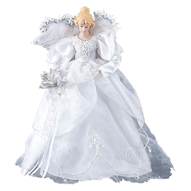 クリスマス　装飾　40cmホワイトフェザーウィングエンゼル　美しい天使のフィギュア　クリスマス・雪の中でも映える　人形