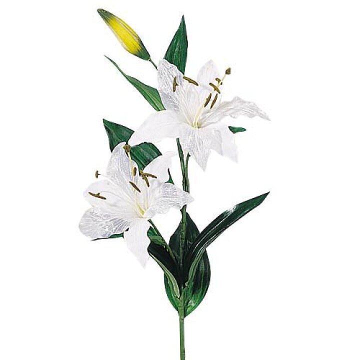 楽天市場 百合の花 造花 ディスプレイ 造花 シアータイガーリリー 百合 6本セット販売 ゴールドスター