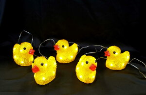 アヒルライト USB電池2WAY(AU520) USBと電池が使える クリスマス置物 光るオブジェ アニマルモチーフ 電飾